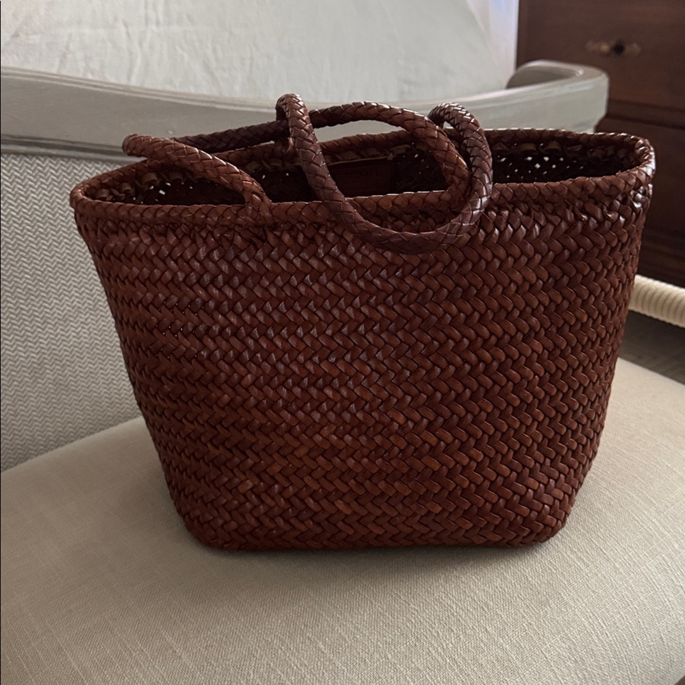 Dragon Diffusion Brown Grace Woven Tote Bag